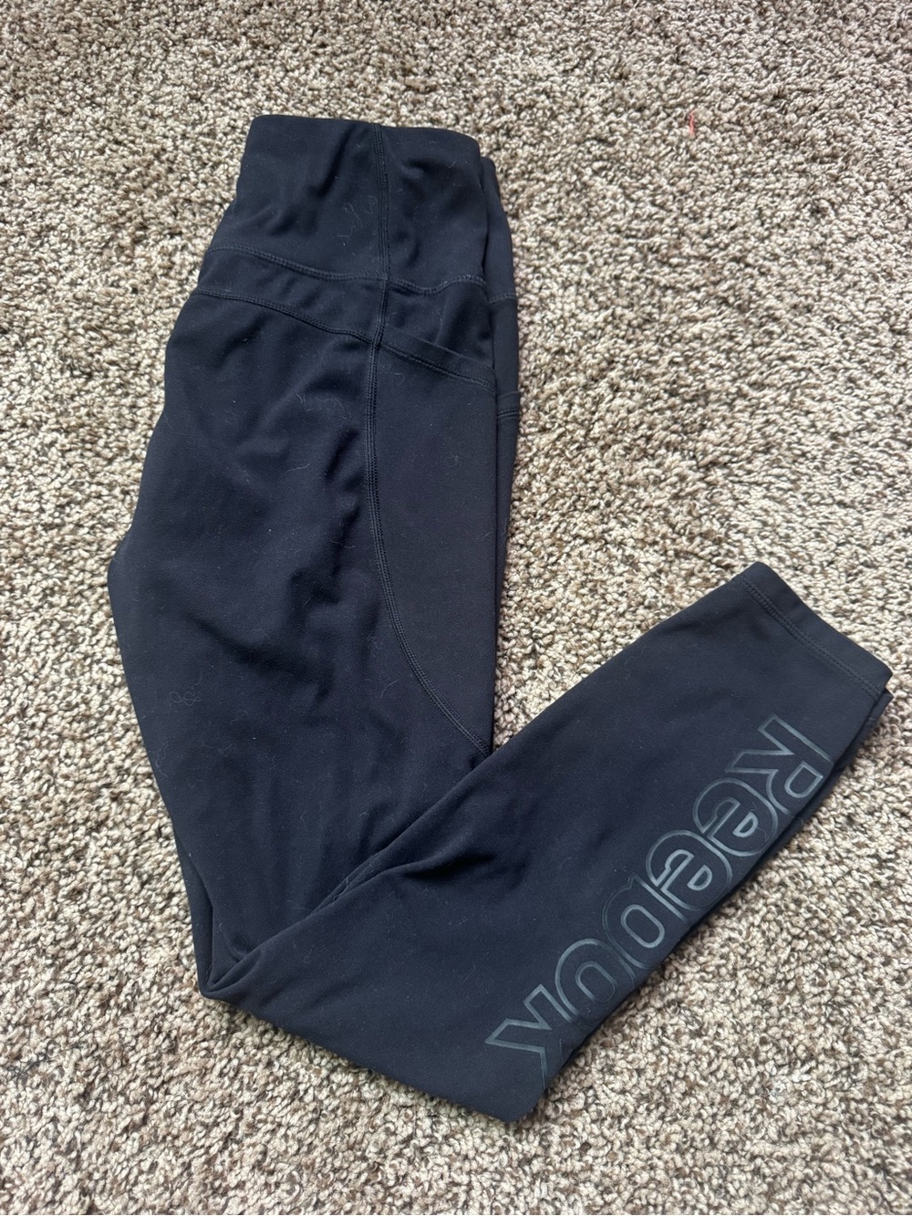 Reebok Black Logo Crop Leggings